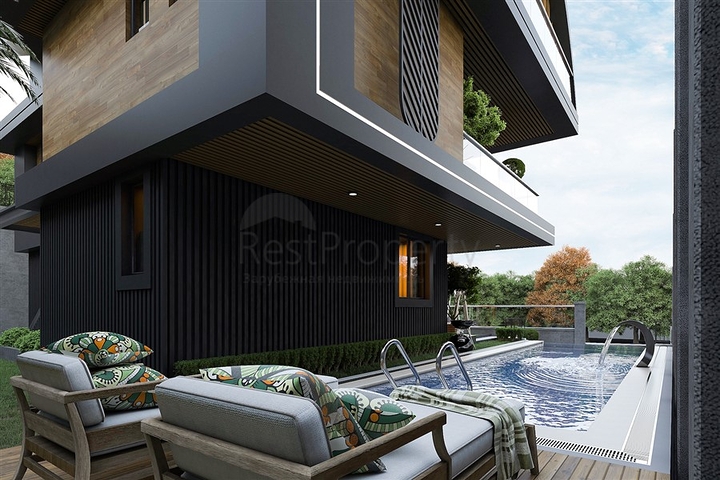 Neues Projekt einer exklusiven Villa im Stadtteil Kargicak Neues Projekt einer exklusiven Villa im Stadtteil Kargicak