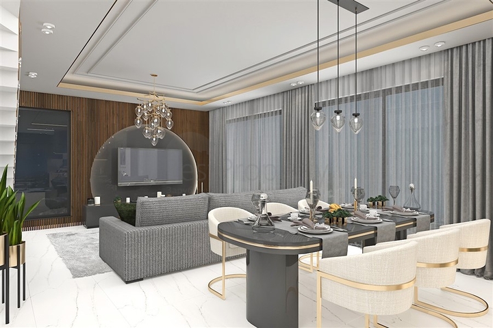 Neues Projekt einer exklusiven Villa im Stadtteil Kargicak Neues Projekt einer exklusiven Villa im Stadtteil Kargicak