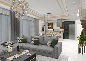 Neues Projekt einer exklusiven Villa im Stadtteil Kargicak Neues Projekt einer exklusiven Villa im Stadtteil Kargicak