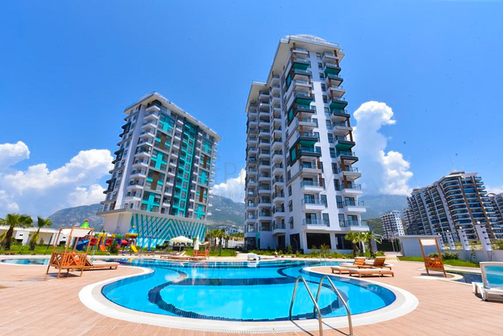 1+1 Wohnung in einem neuen Komplex im Stadtteil Mahmutlar