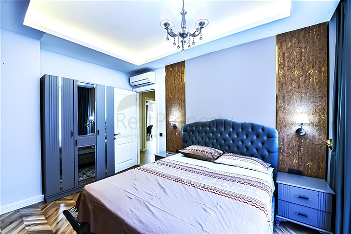 1+1 möblierte Wohnung in einem neuen, modernen Komplex im Zentrum von Alanya