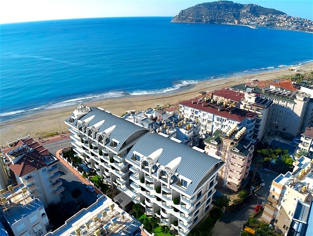 1+1 möblierte Wohnung in einem neuen, modernen Komplex im Zentrum von Alanya