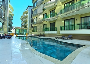 1+1 Wohnung in einem Premium-Komplex im Zentrum von Alanya 