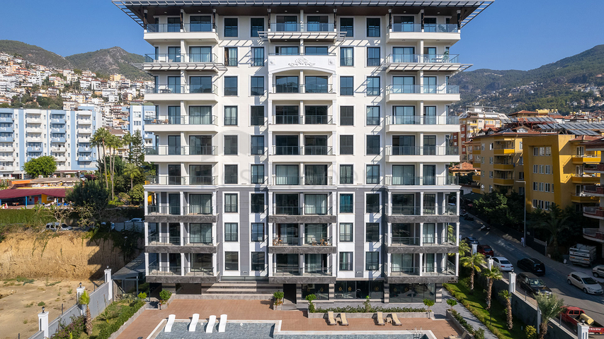 3+1 Wohnung in einem neuen Komplex in der Nähe von Kleopatra Beach