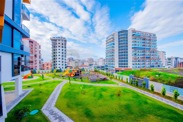 1+1 Wohnung in einer neuen Wohnanlage im Bezirk Mahmutlar