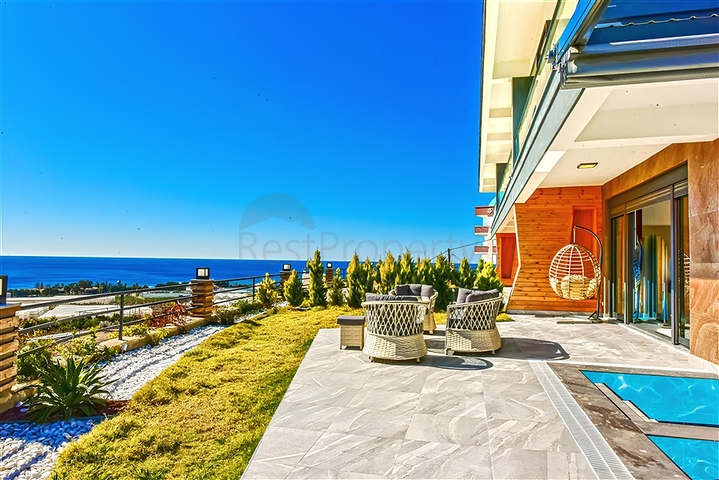 Komplex von luxuriösen Villen mit Meerblick in Avsallar