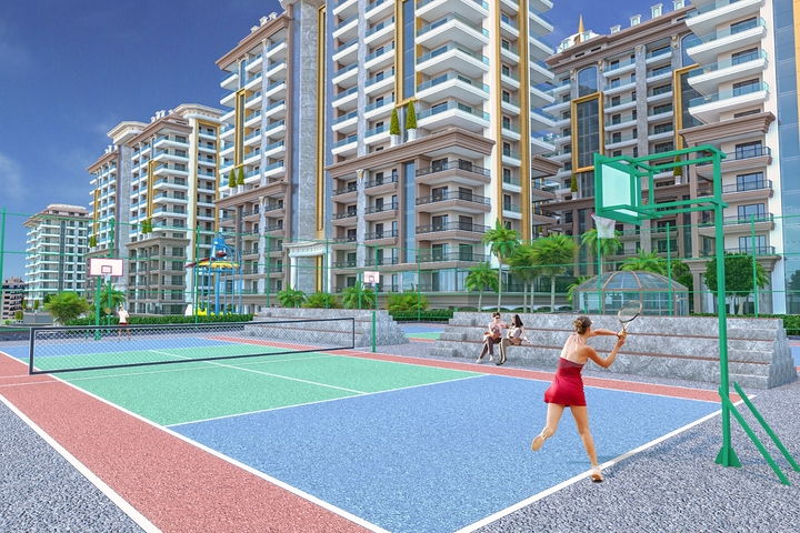 2+1 Wohnung in einem Komplex mit entwickelter Infrastruktur im Stadtteil Mahmutlar