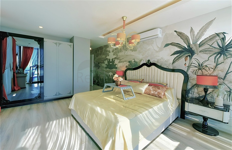 Moderne 5+1 Villa mit Meerblick im Zentrum von Alanya