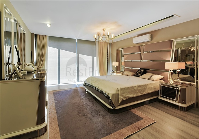 Moderne 5+1 Villa mit Meerblick im Zentrum von Alanya