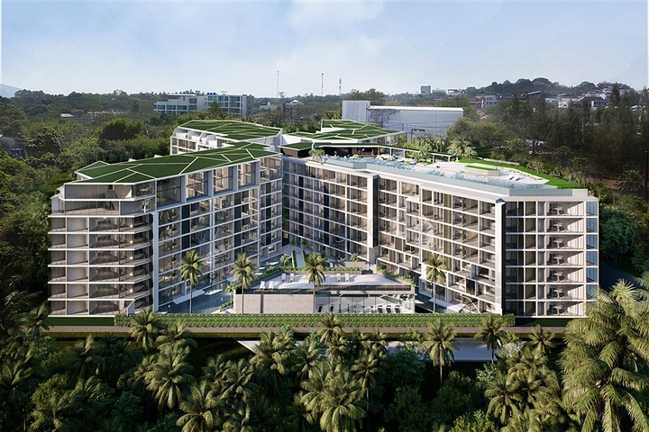 Ein neuer, moderner Komplex im Süden der Insel mit einzigartigen Ansichtsmerkmalen