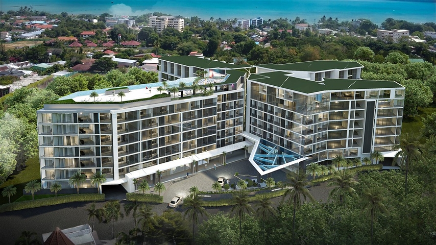 Ein neuer, moderner Komplex im Süden der Insel mit einzigartigen Ansichtsmerkmalen