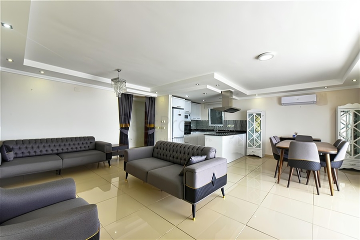 Luxuswohnung mit Meerblick und voller Infrastruktur im Herzen von Konakla 