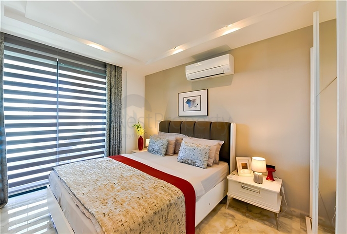 Edle 1+1 Wohnung mit Meerblick in einer hochwertigen Anlage im Stadtteil Kargicak