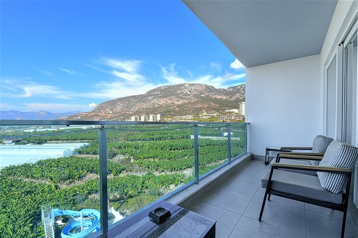 Schickes, möbliertes Penthouse 2+1 in Mahmutlar/Alanya