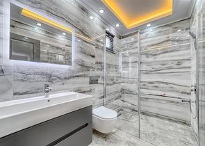 Moderne Luxusvilla im Zentrum von Cikcilli mit Panoramablick auf das Meer