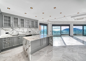 Moderne Luxusvilla im Zentrum von Cikcilli mit Panoramablick auf das Meer