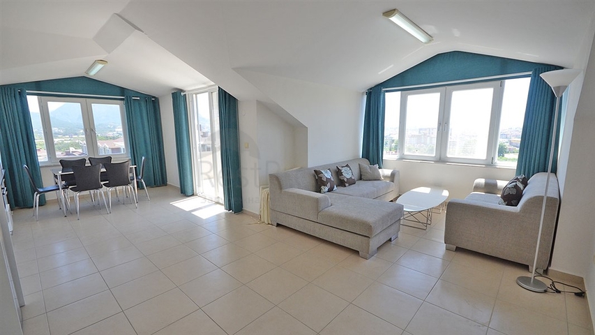 Daueraufenthalt! - Große 4+2 Maisonette mit Meerblick in einer Anlage mit luxuriöser Infrastruktur- Cikcilli/Alanya