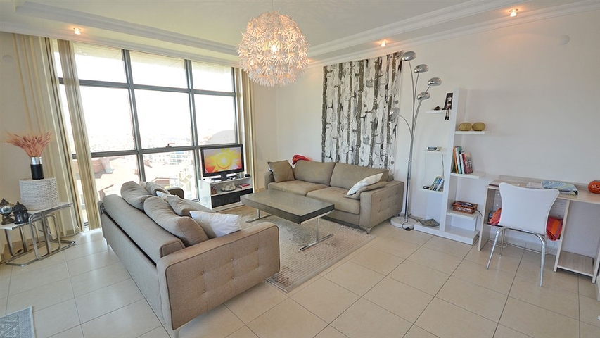 Daueraufenthalt! - Große 4+2 Maisonette mit Meerblick in einer Anlage mit luxuriöser Infrastruktur- Cikcilli/Alanya