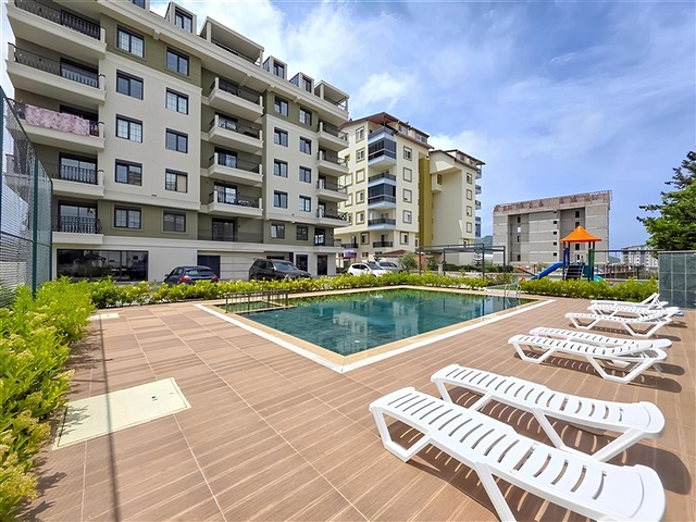 Gemütliche 1+1 Wohnung in einem neuen Komplex mit Meerblick