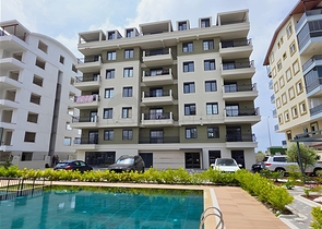 Gemütliche 1+1 Wohnung in einem neuen Komplex mit Meerblick