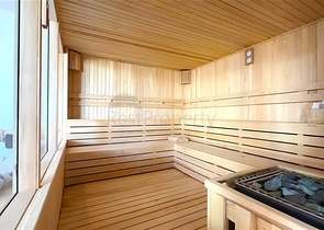 Moderne 2+1 Maisonette mit Garten in einem Komplex am Meer 