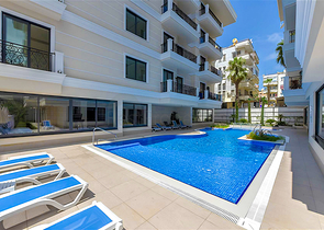 Stilvolle 1+1-Wohnung in der Nähe des Kleopatra—Comfort-Strandes im Zentrum von Alanya