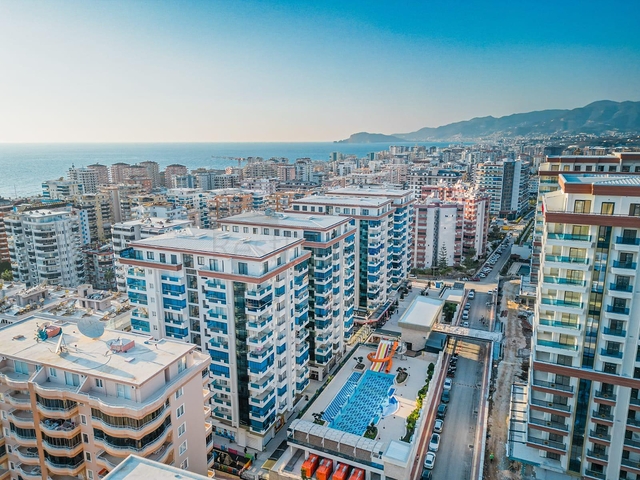 Moderne Wohnung am Meer in einer entwickelten Gegend von Alanya