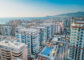 Moderne Wohnung am Meer in einer entwickelten Gegend von Alanya