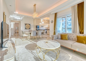 Moderne Wohnung am Meer in einer entwickelten Gegend von Alanya