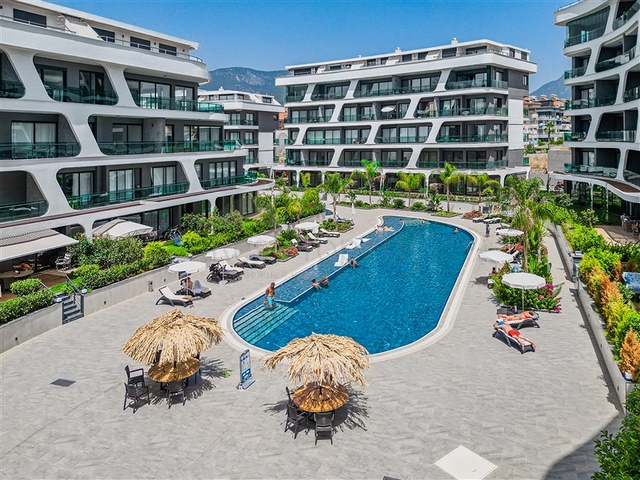 Gemütliche Wohnung mit reicher Infrastruktur in einer der besten Gegenden von Alanya