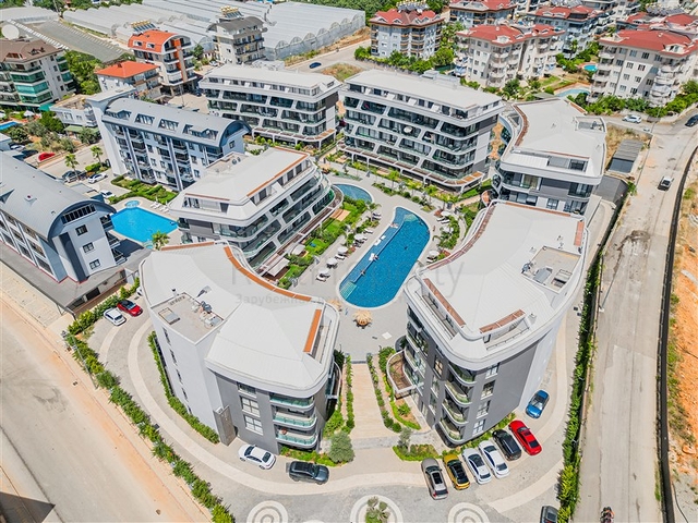 Gemütliche Wohnung mit reicher Infrastruktur in einer der besten Gegenden von Alanya