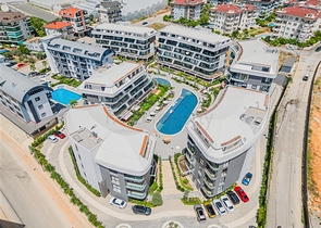 Gemütliche Wohnung mit reicher Infrastruktur in einer der besten Gegenden von Alanya