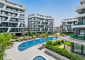 Gemütliche Wohnung mit reicher Infrastruktur in einer der besten Gegenden von Alanya