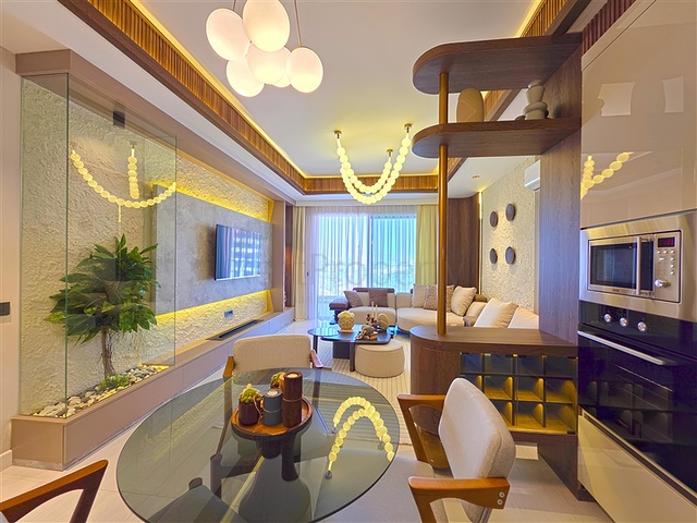 Modernes 1+1 Apartment in einem prestigeträchtigen Komplex am Meer in Turkler