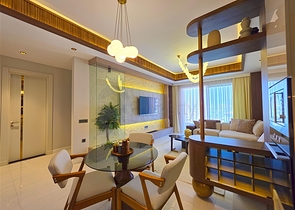 Modernes 1+1 Apartment in einem prestigeträchtigen Komplex am Meer in Turkler