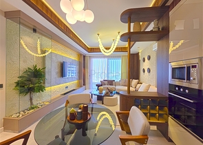 Modernes 1+1 Apartment in einem prestigeträchtigen Komplex am Meer in Turkler