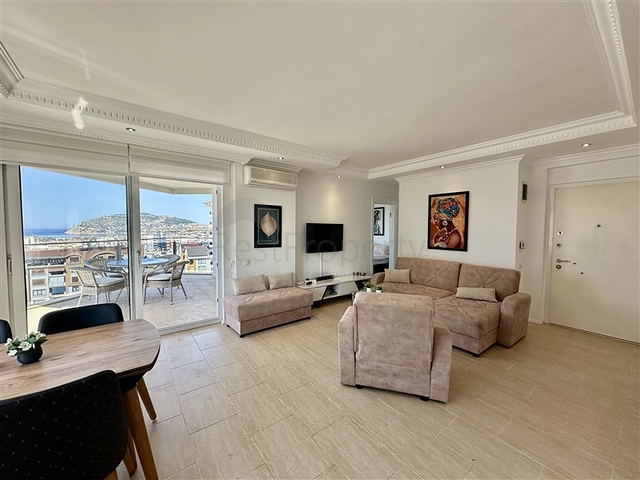 Gemütliche 1+1 möblierte Wohnung mit Panoramablick in der Gegend von Djikcilli