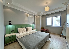 Geräumige möblierte 2+1-Wohnung nur 150 Meter vom Meer entfernt im Stadtteil Oba