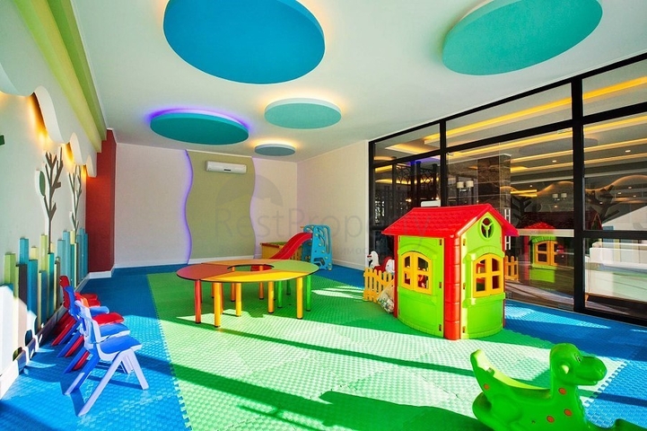 Moderne 1+1 Wohnung in einer Wohnanlage mit reicher Infrastruktur am Meer