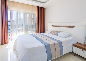 Moderne 1+1 Wohnung in einer Wohnanlage mit reicher Infrastruktur am Meer