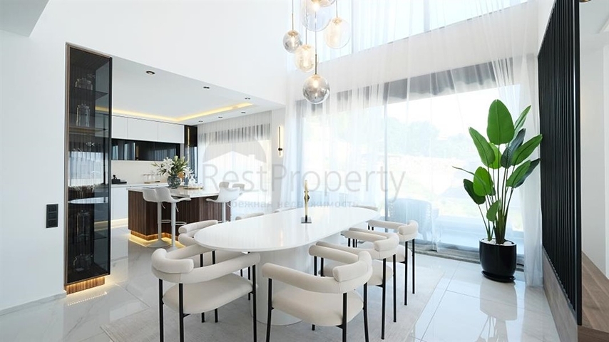 Moderne Villa mit Panoramablick auf das Meer in Alanya