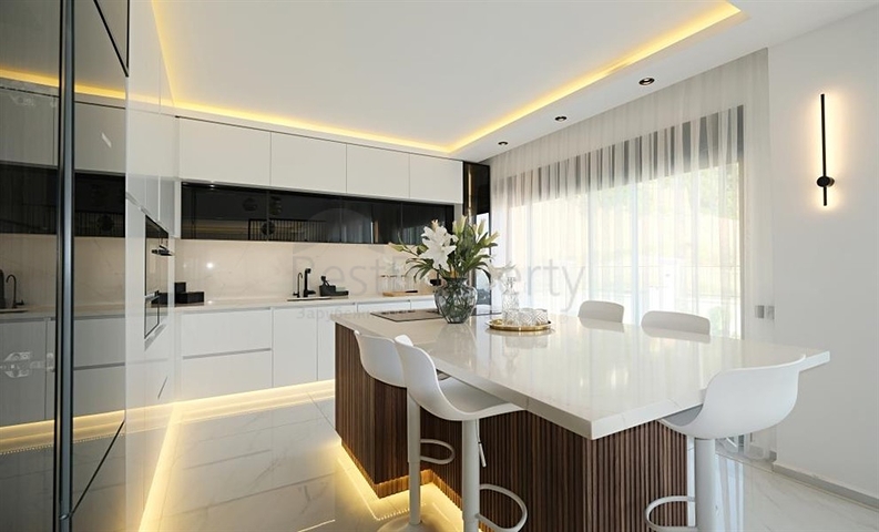 Moderne Villa mit Panoramablick auf das Meer in Alanya