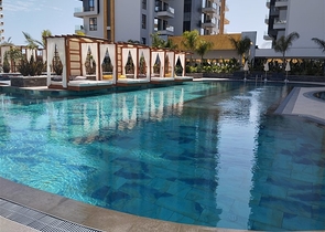 Moderne Wohnung mit Panoramablick auf das Meer im Zentrum von Mahmutlar