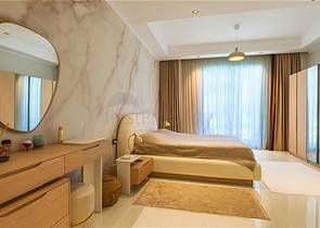 Luxuriöse 3+1-Wohnung mit Garten in einem Luxus-Komplex am Meer