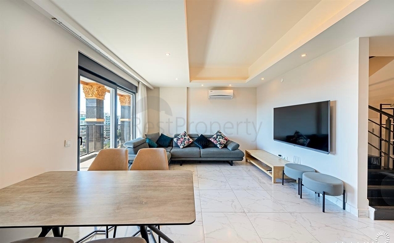 Geräumige 3+1 möblierte Wohnung in einer modernen Wohnanlage in Avsallar