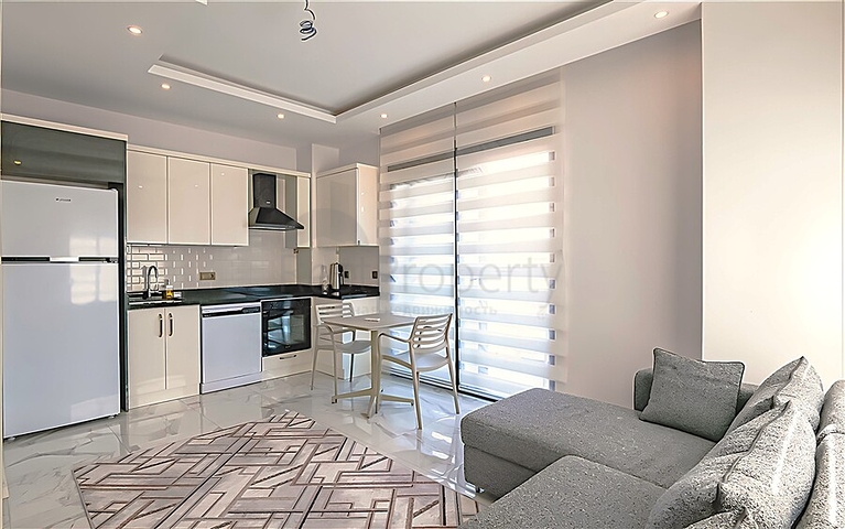 Moderne 1+1-Wohnung nur wenige Gehminuten vom Kleopatra-Strand entfernt