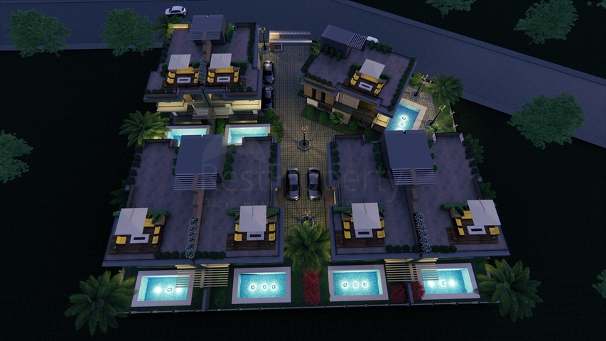 Zum Verkauf stehen 4+1-Villen in der Region Doshemealty - Antalya zur Verfügung 