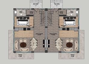 Zum Verkauf stehen 4+1-Villen in der Region Doshemealty - Antalya zur Verfügung 