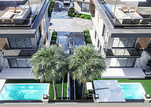 Zum Verkauf stehen 4+1-Villen in der Region Doshemealty - Antalya zur Verfügung 