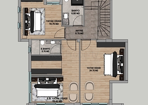 Zum Verkauf stehen 4+1-Villen in der Region Doshemealty - Antalya zur Verfügung 